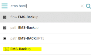 ems backup search