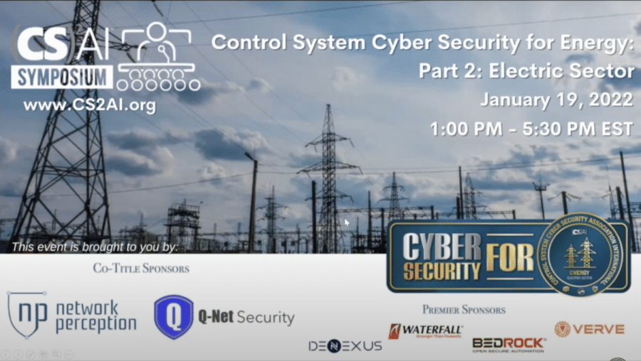 Control System Cyber Security for Energy